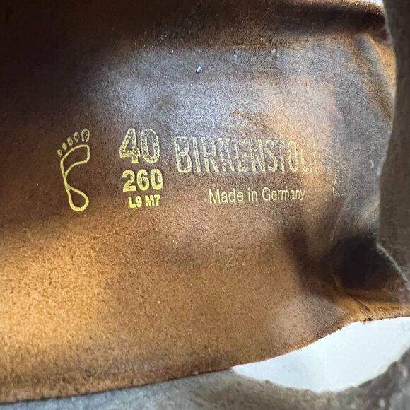 Birkenstock Gizeh sandals Silver birko flor EU 40 US womens 9 9.5 faux leather - Picture 13 of 13